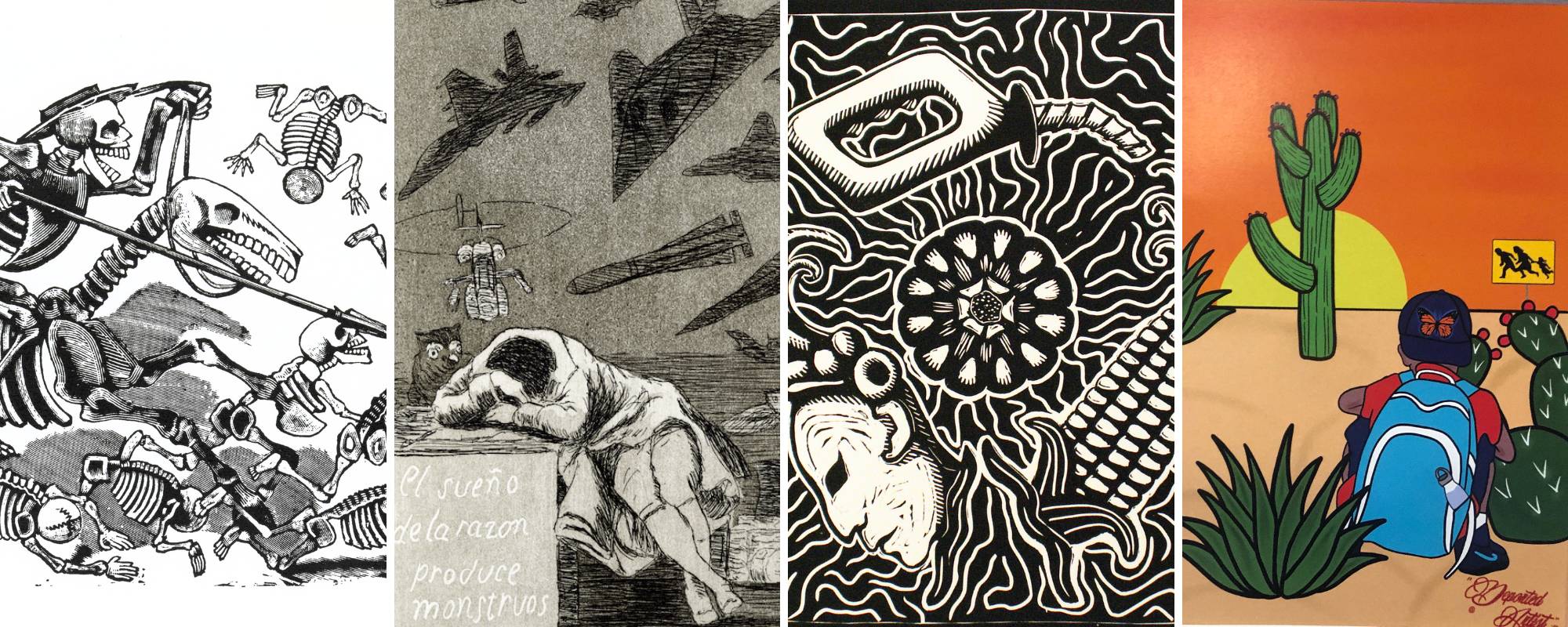 Detail images of five artists from Mexico